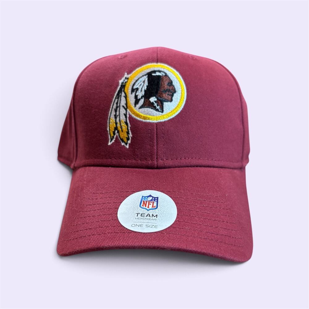 Washington Redskins NFL Team Headwear Burgundy Adjustable Hat Cap One Size